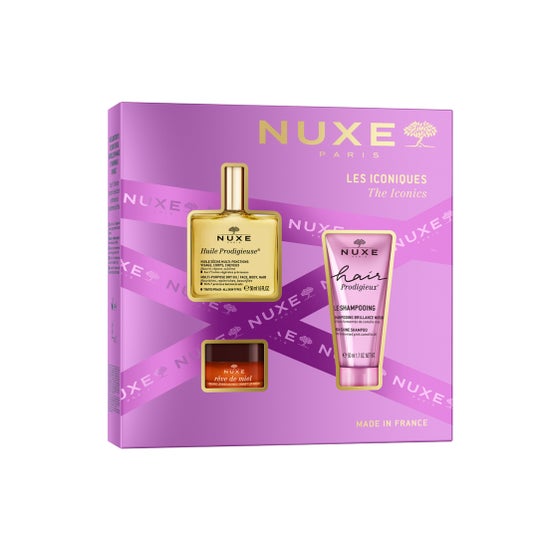 Nuxe Cofre Regalo Best Sellers - Huile Prodigieuse + Champú +Reve The Miel Labios