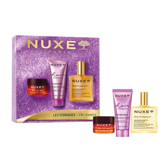 Nuxe Cofre Regalo Best Sellers - Huile Prodigieuse + Champú +Reve The Miel Labios