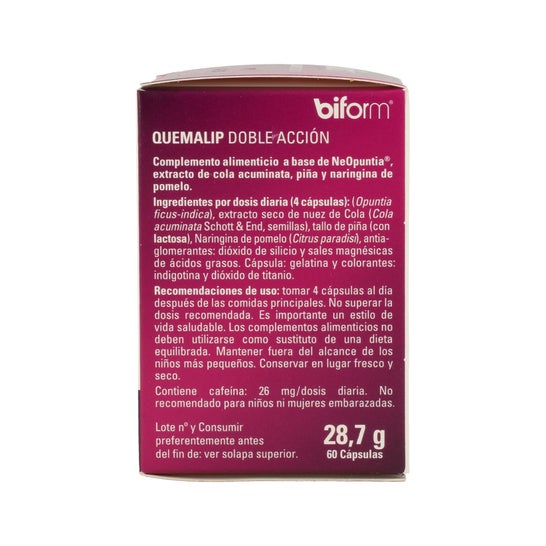 Biforme Quemalip Dupla Ação 60cáps