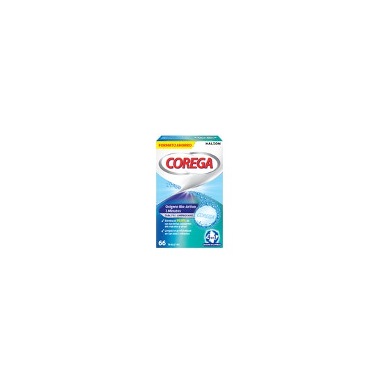 Corega Oxígeno Bio Activo 3 Minutos Tabletas Limpiadoras 66uds
