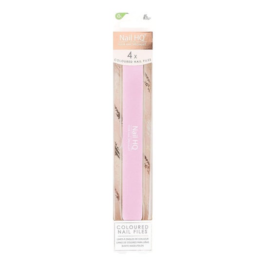 Nail HQ Coloured Nail File Pack 4 Unidades