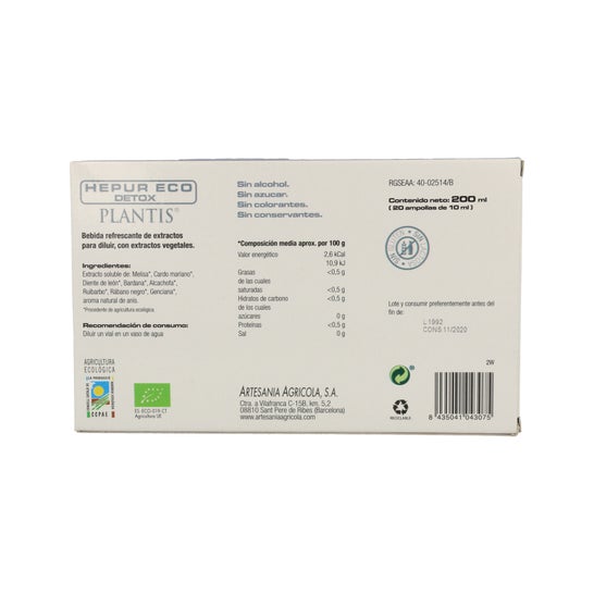 Plantis Hepur Eco Detox 20 frascos