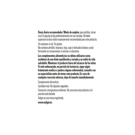 Solgar Vitamina B12 500μg 50 cápsulas