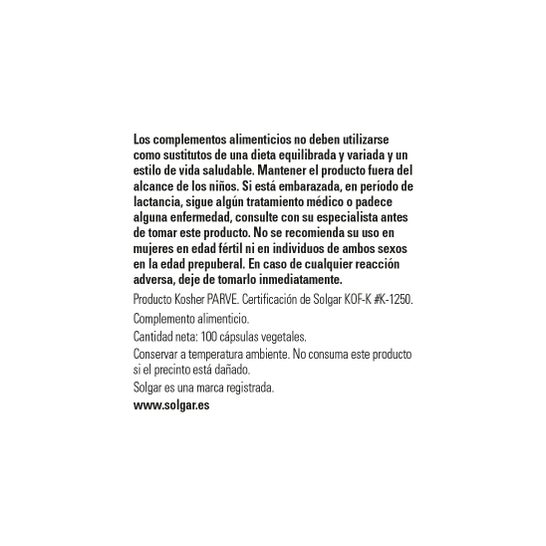 Solgar Sabal 100 Capsulas