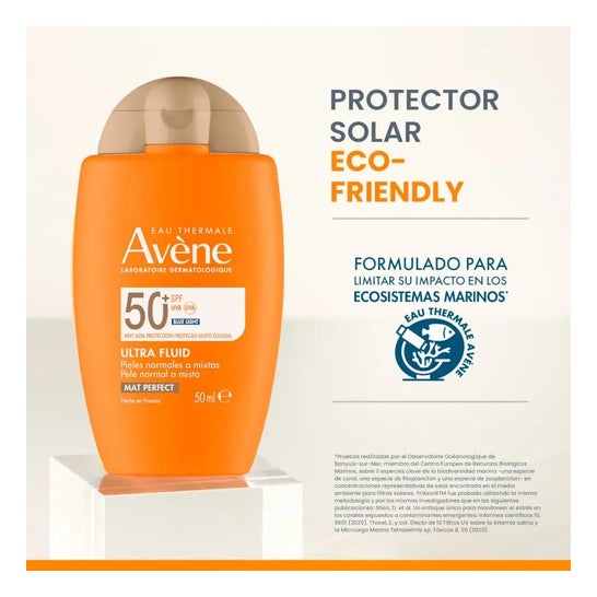 Protetor solar Avène FPS50+ fluido perfeito com cor 50ml
