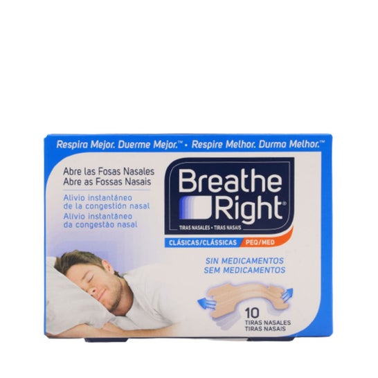 Breathe Right® Tiras Nasais Pequenas 10 peças