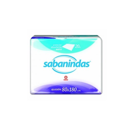 Protetor de cama extra absorvente Sabanindas 80x180 30uds