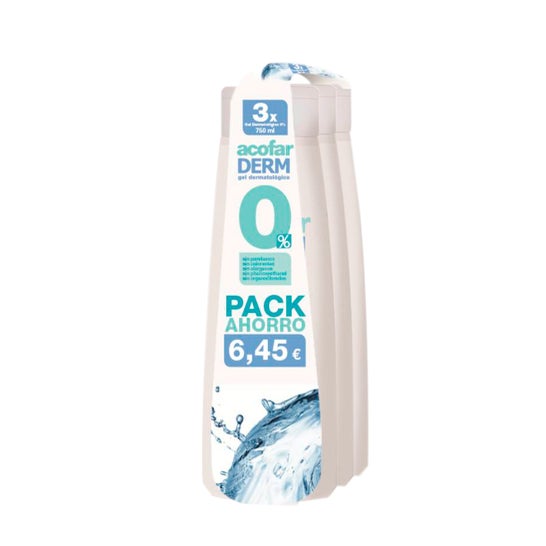 Acofarderm Triple Pack Gel 0% 3 X