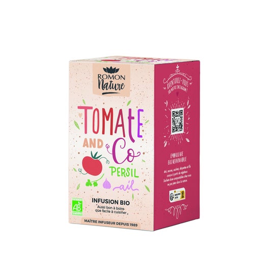 Romon Nature Tomate e Co Salsa Alho Infusão Bio 16 Saquetas