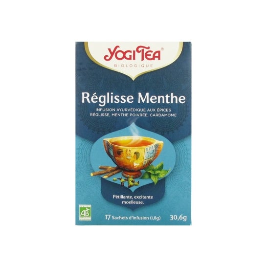 Chá Yogi Chá Licorice Menta Orgânico 17 saquinhos de chá