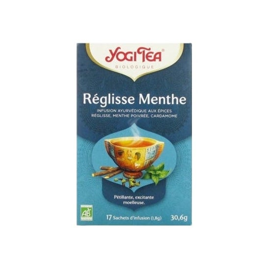 Chá Yogi Chá Licorice Menta Orgânico 17 saquinhos de chá