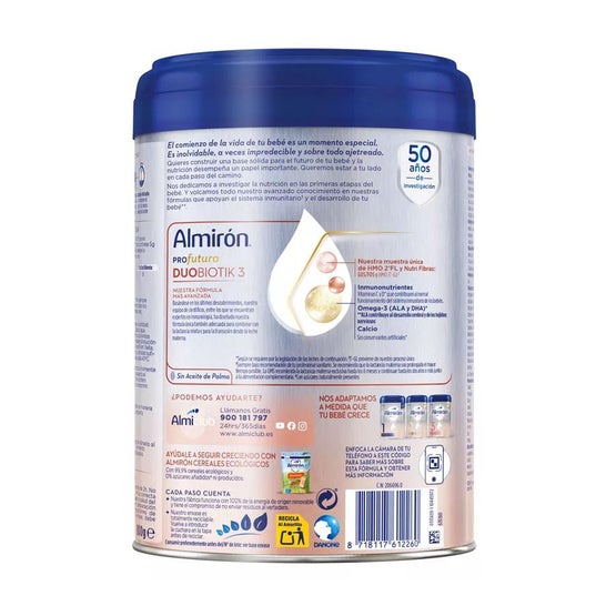Almirón Profutura Duobiotik 3 Leche de Crecimiento desde los 12m 800g Almirón Profutura Duobiotik 3 Leche de Crecimiento desde los 12m 800g
