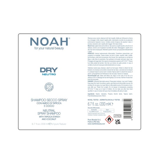 Noah Dry Neutro Champô Seco Spray 200ml