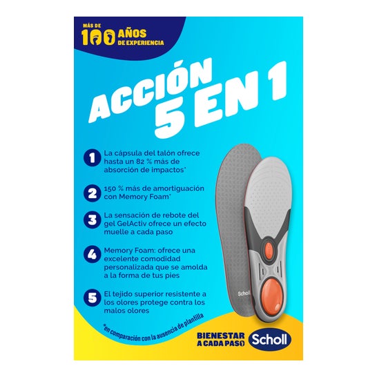 Scholl LiquiFlex Plantillas Soporte Mejorado Talla 2 1 Par