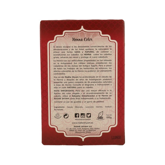 Radhe Shyam Henna Super Dark Mahogany em pó