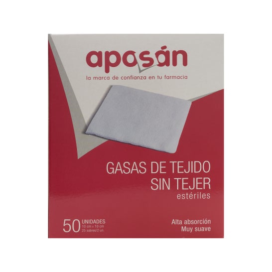 Gaze esterilizada não tecida 10cmx10cm 50 gaze (2 pcs/bag)