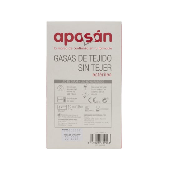 Gaze esterilizada não tecida 10cmx10cm 50 gaze (2 pcs/bag)
