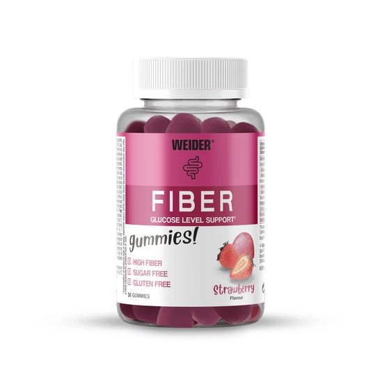 Weider Fiber Morango Gummies 60 Unidades