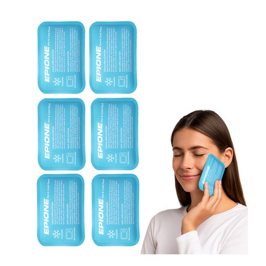 Boston Tech Mini Bolsas Gel Frio-Calor EPIONE Reutilizáveis para Alívio Facial e Contusões 6 unid.