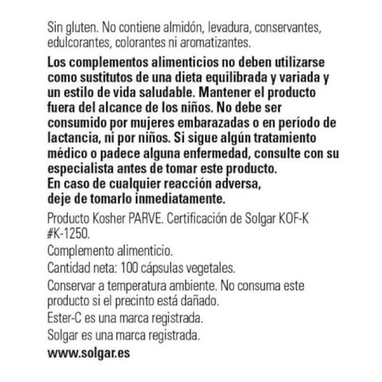 Solgar quercitina complex 100 cápsulas vegetarianas Solgar quercitina complex 100 cápsulas vegetarianas