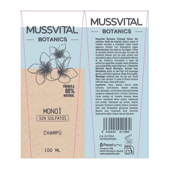 Mussvital Botanics Champô Monoï 100 ml