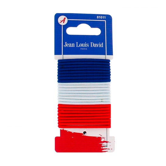 Jean Louis David 81011 Elásticos Kit Azul Branco e Vermelho