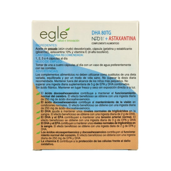 Egle Npd1 Dha 80 Tg Astaxantina 30 Pérolas