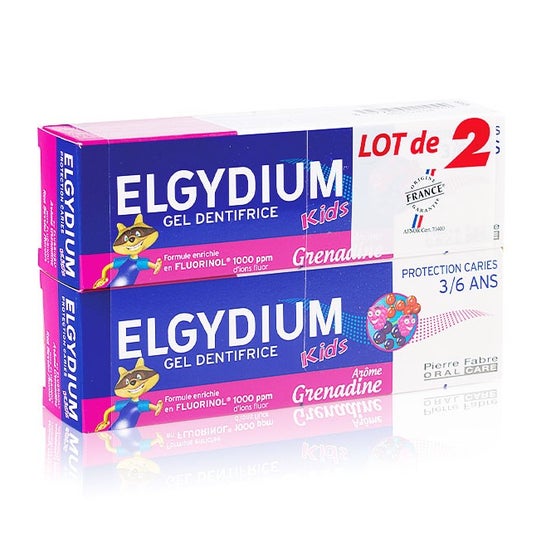 Elgydium Creme Dental Kids 2-6 Years Grenadine 2X50ml