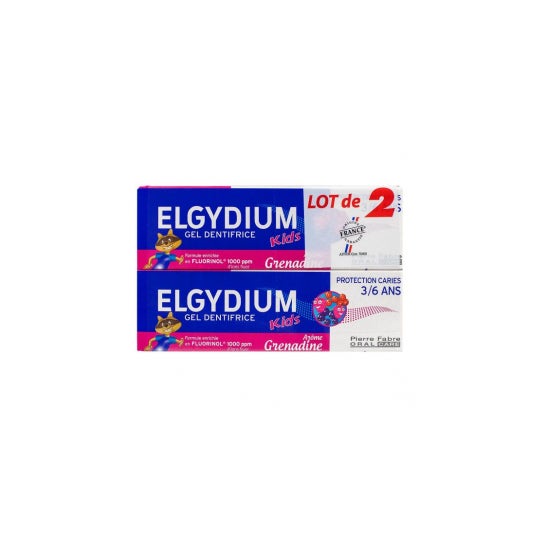 Elgydium Creme Dental Kids 2-6 Years Grenadine 2X50ml