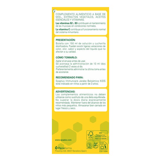 Epaplus Jarabe Balsamico Niños 150 Ml