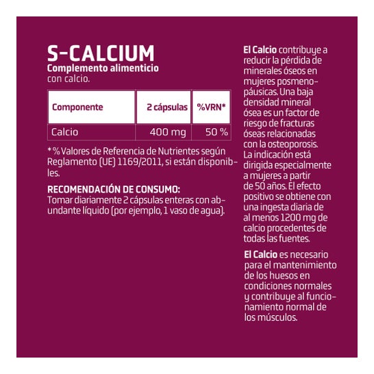 Splmnt S-Calcium 60 cápsulas