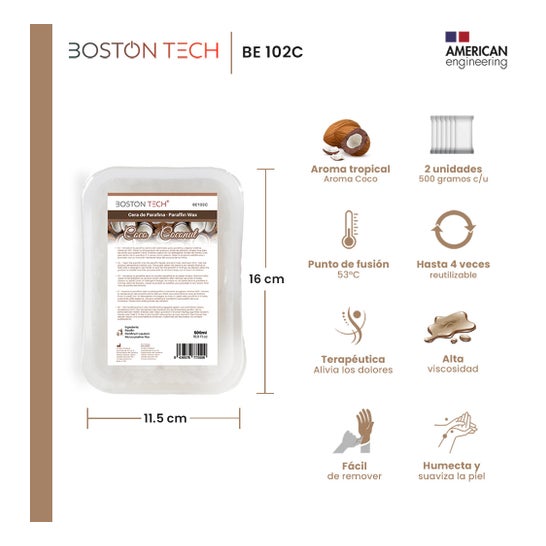 Boston Tech Cera Parafina Coco Pack 2x500 gr