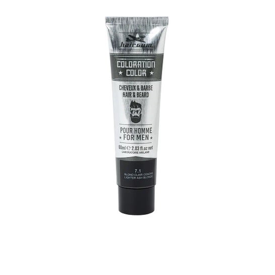 Hairgum Coloração Barba e Cabelo 7.1 Louro Claro Cinza 60 g