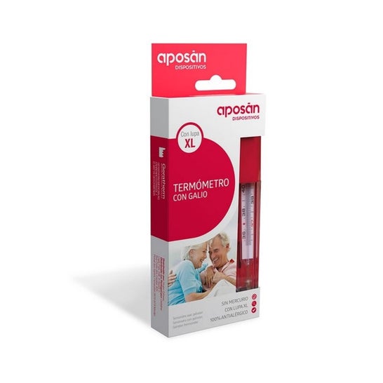 Aposán Termómetro com Gálio com Lupa XL 1 Unidade Aposán Termómetro com Gálio com Lupa XL 1 Unidade