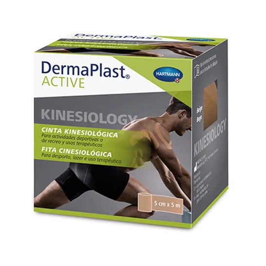 Fita Kinesiological ativa de Dermaplast 5x5 bege Fita Kinesiological ativa de Dermaplast 5x5 bege