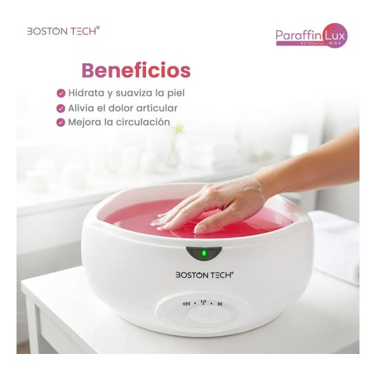 Boston Tech ParaffinLux Banho de Parafina para Mãos 3L Rosa Sem Cera