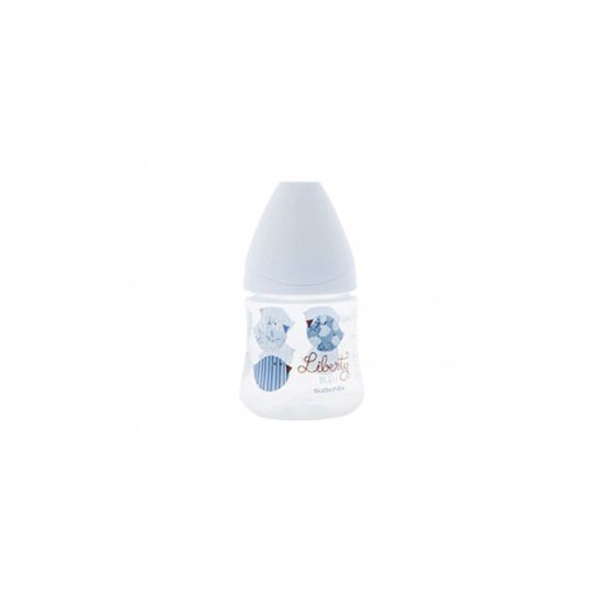 Suavinex ™ garrafa látex de tetina azul vintage 3 posições tamanho 1 150ml