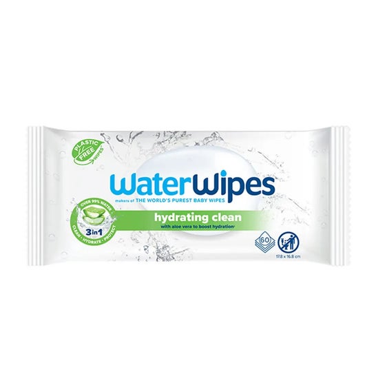 Waterwipes Toalhetes Hidratantes Aloé Vera 60 Unidades