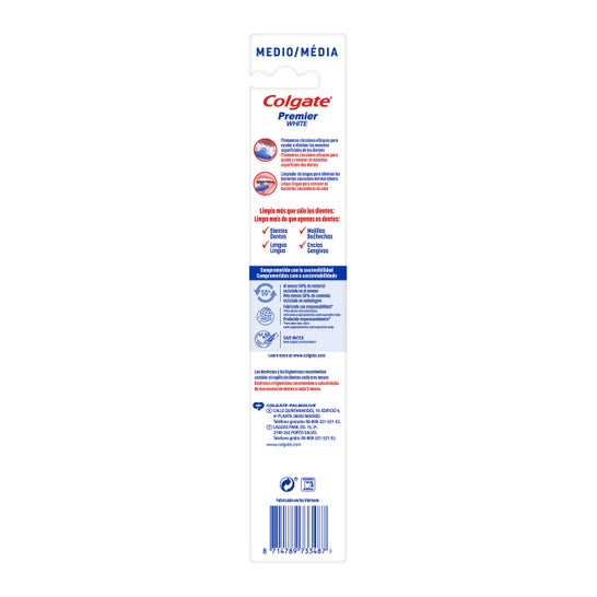 Colgate Medium Toothbrush Premier White 1pc