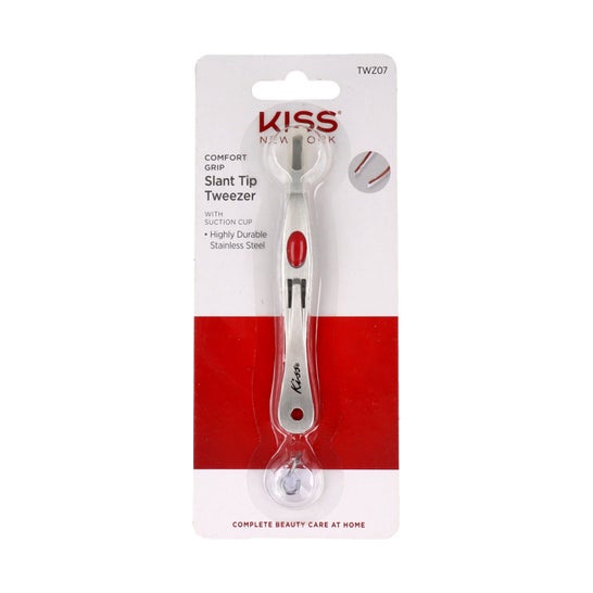 Kiss New York TWZ07 Slant Tip Tweezer With Suction Cup 1ud