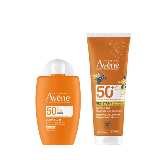 Avène Pack Ultra Fluido Invisible SPF50 50ml + Leche SPF50+ Pediátrico 250ml