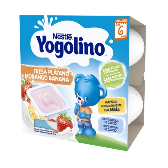 Nestlé Yogolino Morango Açúcar de Banana sem Morango 4x100g