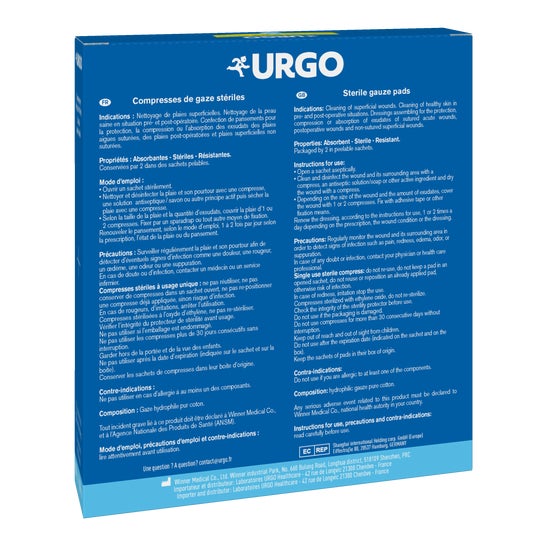 Urgo Compresses Stériles 10cm x 10cm 2x10uts
