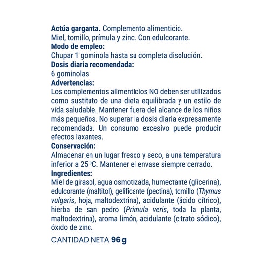 Actúa Garganta gominolas sabor limón 24 uds