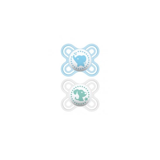 Mam Pacifier Perfeito 0-2 meses de lote de silicone de 2