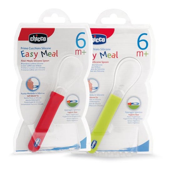 Colher de silicone Chicco Easy Meal +6m