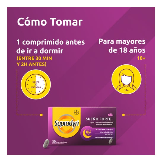 Supradyn Sono Forte+ Reduz Despertares Noturnos 30 Comprimidos