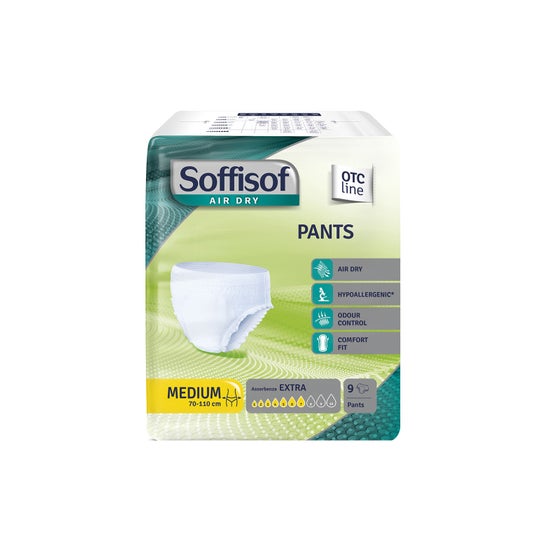 Soffisof Air Dry Pants Pañal Talla Extra M 9uds