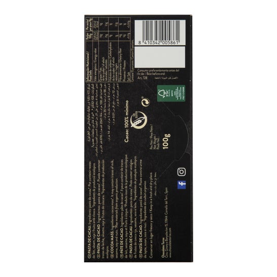 Torras Choco Preto 100% Cacao Criollo 100g