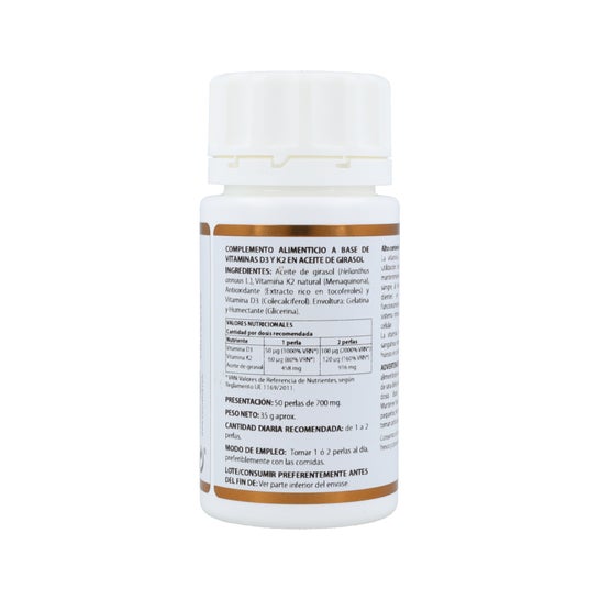 Holovit Vitamina D3 2.000UI + K2 60µg 50 perlas